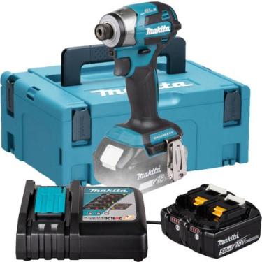 Imagem de Parafusadeira Impacto Makita 1/4 DTD173RTJ Kit 2 Baterias