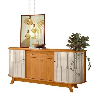 Imagem de Aparador Para Sala Buffet Mônaco Cinamomo Off White – Madetec