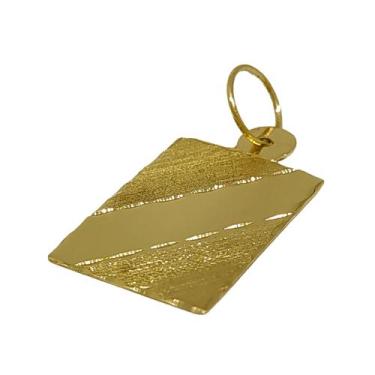 Imagem de Pingente Em Ouro 18k 750 Chapa Retangular Gravar Nome