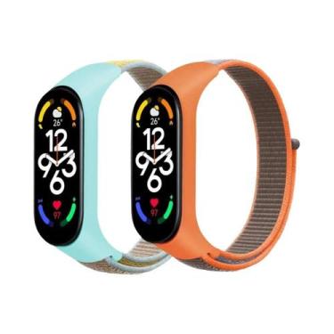 Imagem de Correias De Substituição De Nylon Ajustáveis para Xiaomi Mi Band 7 6 5