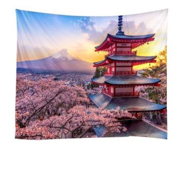Imagem de Tapeçaria de parede rosa Cherry Blossom Romantic Spring 200x150cm - yi