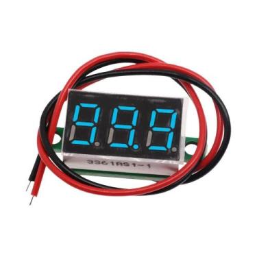 Imagem de Voltímetro Digital Mini De 0,28 Polegadas 0-100V Com 2 Linhas E 3 Fios