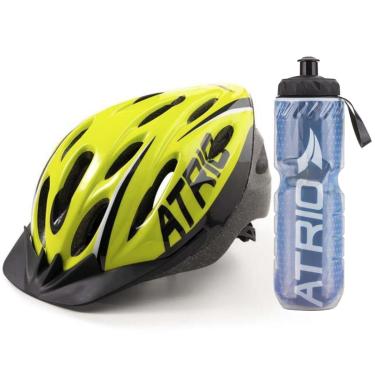 Imagem de Capacete Ciclismo Com Led Garrafa Termica Atrio Unissex Bike Amarelo Limão-Unissex