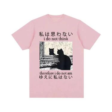Imagem de Camiseta Feminina Engraçada Com Meme De Gato Japonês, Casual, Y2k, Man