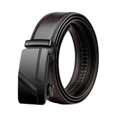 Imagem de Cinto Masculino Grande plus Size 105-170cm Em Couro PU Preto Com Fivel