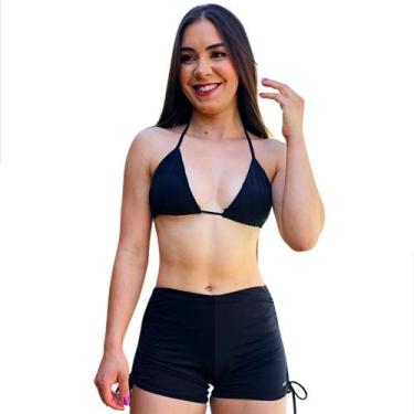 Imagem de Shorts Feminino Curto Shortinho Fitness Legguing Saída Praia Cintura A