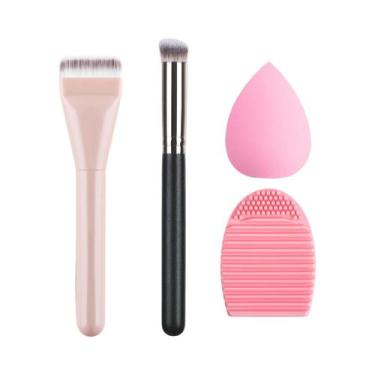 Imagem de Pincel De Base Ultrafino E Plano, Espátula Para Paleta De Maquiagem, E