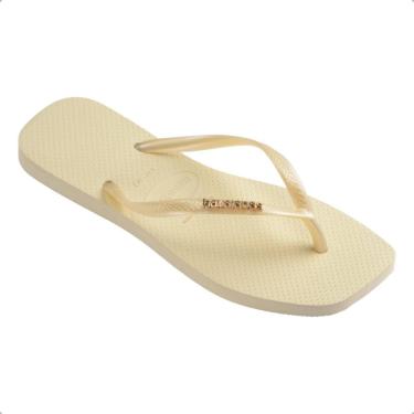 Imagem de Chinelo Havaianas Slim Square Logo Metallic Original Feminino-Feminino