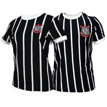Imagem de Kit Corinthians Casal - Camisa Democracia Masculina e Feminina - Adulto-Unissex