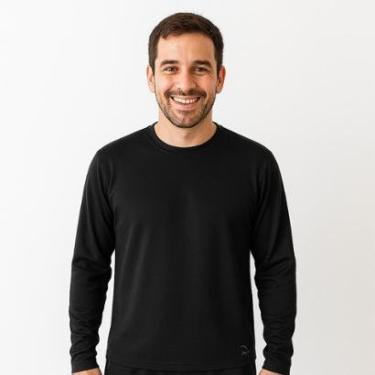 Imagem de Camiseta Manga Longa UV Preta Fera Print-Masculino