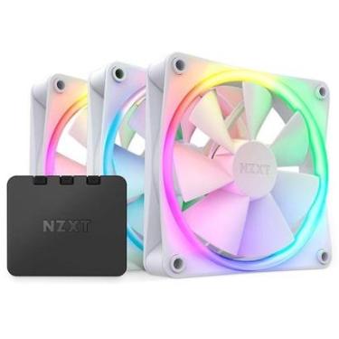 Imagem de Kit Com 3 Ventoinhas NZXT, 120mm, RGB, Branco - RF-R12TF-W1-Unissex