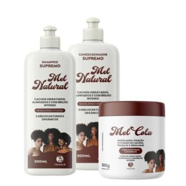 Imagem de Kit Sh + Cond Mel Natural + Mel cola 500g Modelagem Trihair