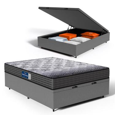 Imagem de Cama Box Baú com Colchão de Espuma D60 Double Face Guarda Costas Comfort Force Probel Casal 138cm