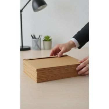 Imagem de 50 Envelopes A4 Kraft Natural 80g - Essencial Para Seu Dia - Congratul
