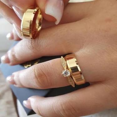 Imagem de Par de alianças chanfradas 9mm tungstênio (ESPECIAL) - Believe Jóias