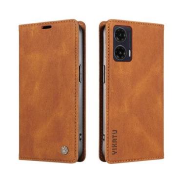 Imagem de Capa Flip De Couro Para Motorola Moto G Series G86 G85 G84 G75 G56 G55