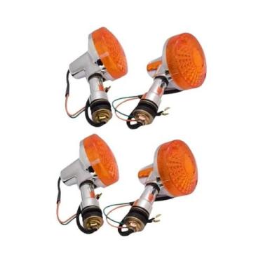 Imagem de Sinalizadores De Direção Para Motocicleta Amber, Luzes Universais 12V 