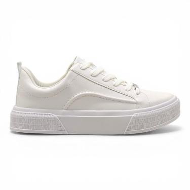 Imagem de Tenis Vizzano Feminino Sneaker Casual Plataforma Urbano Conforto, Bran
