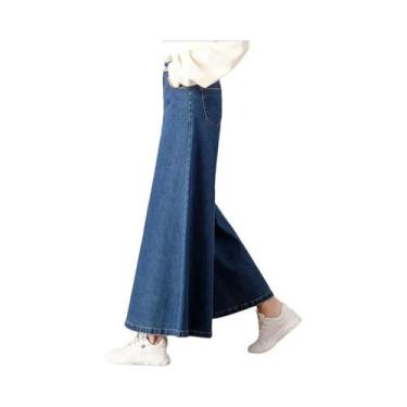 Imagem de Calças Jeans Baggy De Cintura Alta Femininas, Elegantes E Vintage, Est