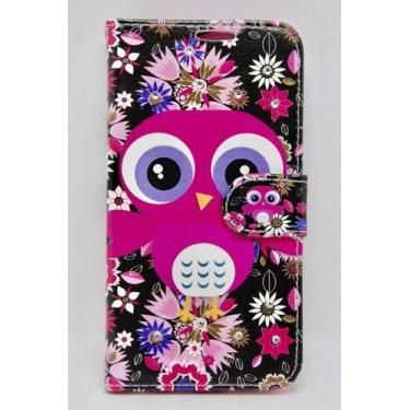 Imagem de Capa Capinha Carteira Para Galaxy LG X Power Flip Case Coruja Strass B