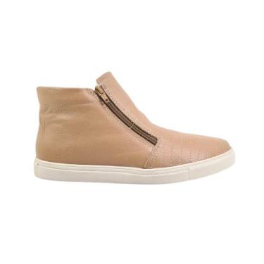 Imagem de Bota Feminina De Pelo Numeração Especial Couro Caramelo 121 - DOM&AMAZ