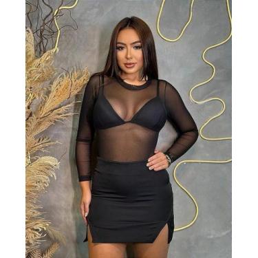 Imagem de Body de Tule - Thais - Elegância e Sensualidade - Marquesa, Preto