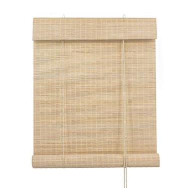 Imagem de Persiana Horizontal Cortina Bambu Bauhaus Rolo Janela Casa Quarto Sala
