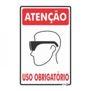 Imagem de Placa - uso obrigatorio de óculos  encartale