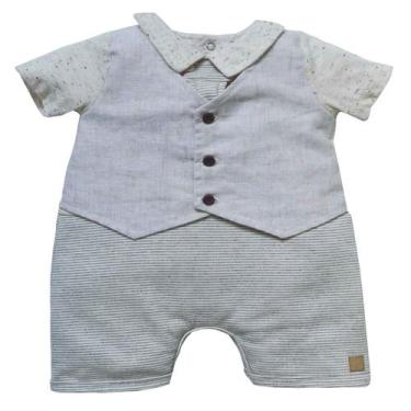 Imagem de Macacão Curto com Colete de Linho para Bebê Menino - Grow Up, 9M