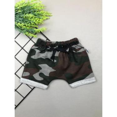Imagem de Shorts/Bermuda para Bebê Camuflado Marrom - Pepé Baby, Marrom, P