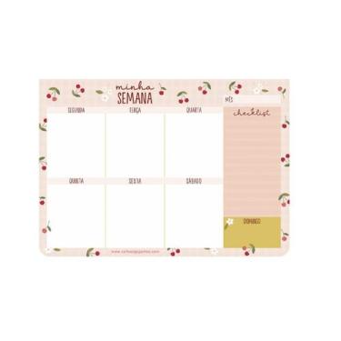Imagem de Ímã De Geladeira Porta Recados Anotações Planner Com Caneta apaga - No
