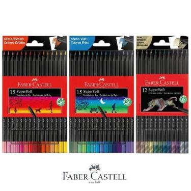 Imagem de Kit Completo Supersoft Cores Quentes + Frias + Metálicas Faber-castell