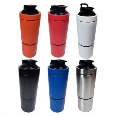 Imagem de Coqueteleira Térmica 2 em 1 inox 400ml - Cores Sortidas - BM-P1655 - B
