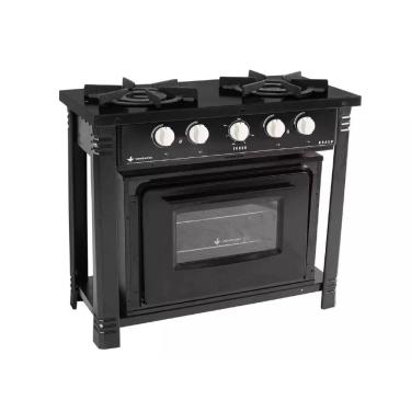 Imagem de Fogão Industrial Venâncio Bravo 2 Bocas com Forno 98 Litros Baixa Pressão Preto Br2b + Brf2