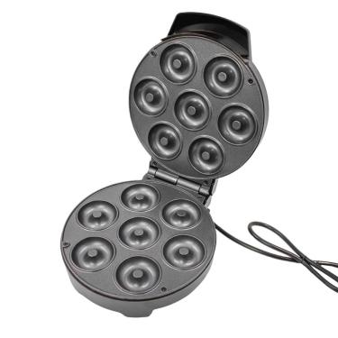 Imagem de Máquina Donut Rosquinha para Fazer 7 Mini Donuts Superfície Antiaderente Pés Antiderrapantes 1000W 110V Shopmix