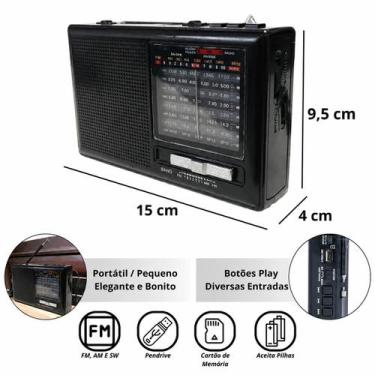 Imagem de Rádio am fm preto kapbom ka 3292