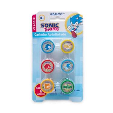 Imagem de Carimbo Autotintado Decorado Sonic (Blister c/ 6 unidades) Leo&Leo Leo