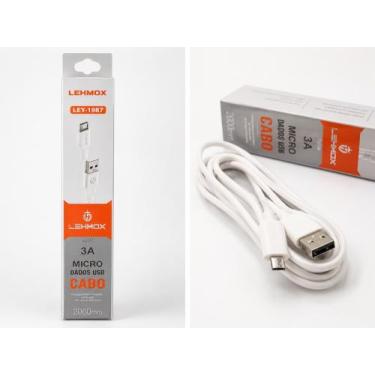 Imagem de Cabo Carregador USB Micro-USB ( V8) c/ 2 metros Carregamento Rápido - 