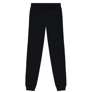 Imagem de Calça jogger infantil menina em moletom Brandili, 1, Preto