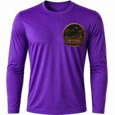 Imagem de Camisa Uv +50 Pássaro Bicudo - Proteção Solar cor:RoxoTamanho:G - Gené