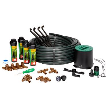 Imagem de Rain Bird Kit de sistema de aspersão pop-up com rotor 32HE In-Ground Pro com conexão de mangueira de jardim Click-N-Go