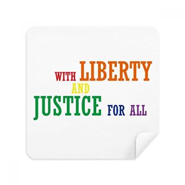 Imagem de LGBT Tecido de camurça com bandeira do arco-íris Liberdade e Justiça, 2 unidades