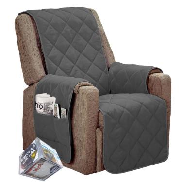 Imagem de Capa Protetor Sofá1 lugar Poltrona Papai Cinza Escuro L*