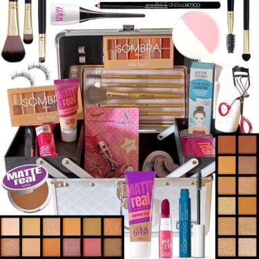 Imagem de Maleta Maquiagem Avon Completa Base Máscara Delineador Pó