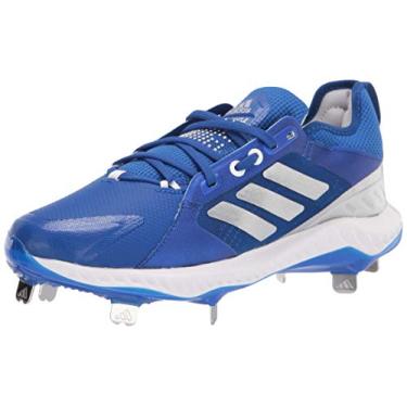 Imagem de adidas Tênis de beisebol masculino Fv9040, Azul royal/prata/branco, 5.5