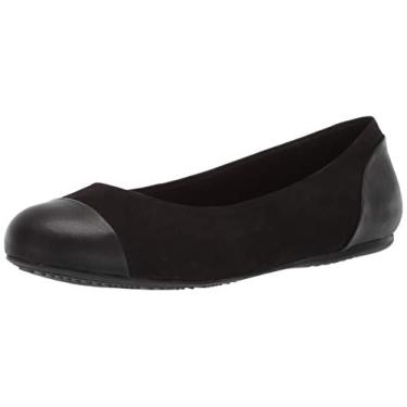 Imagem de SoftWalk Sapatilha feminina de balé Sonoma, Nobuck preto, 6.5 Wide