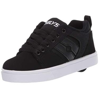 Imagem de Tênis infantil de salto com rodas Heelys Racer 20, Black-t, 2 Little Kid
