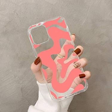 Imagem de Padrão abstrato de redemoinho líquido para iPhone 11 12 pro XS MAX 8 7 6 6S Plus X 5S SE 2020 XR Capa verde grama bege, A10, para iPhone 5 5S SE