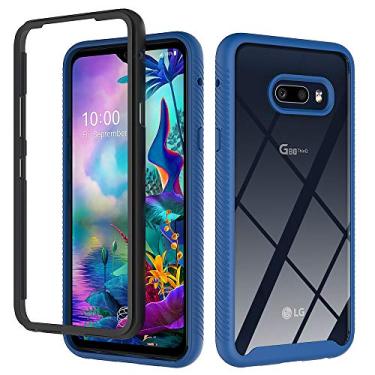 Imagem de Capa de telefone para LG V50S céu estrelado proteção total híbrida à prova de choque amortecimento resistente a arranhões capa de telefone transparente para LG V 50 S (azul, LG V50S)