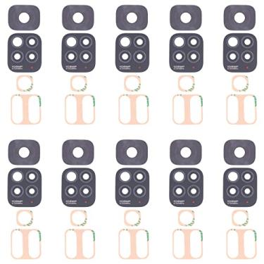 Imagem de HUANGYUNCHAO Acessórios telefônicos 10 PCS lente da câmera traseira para Xiaomi Redmi Note 11S 2201117SG 2201117SI Substituição do telefone celular